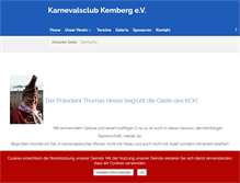 Tablet Screenshot of karneval-kemberg.de
